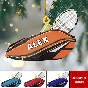 Personalized Tennis Bag Ornament-Gifts For Tennis Lovers - 2024 New Release