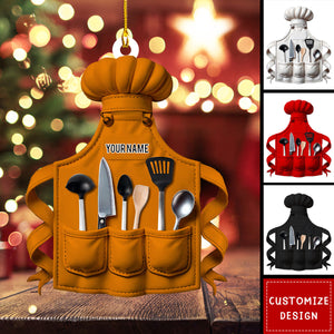 Personalized Chef Apron Ornament-Gift for Chef-2024 New Release