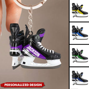 Personalized Ice Hockey Skates Keychain-Gift for Hockey Lover-2024 New Release