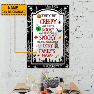 Personalized Gift For Family Halloween Trick Or Treat Metal Sign