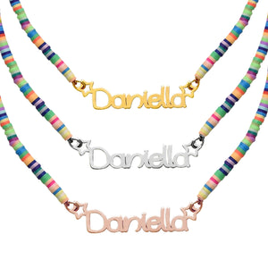 Personalized Rainbow Name Necklace - Gift For Girl,Daughter,Granddaughter