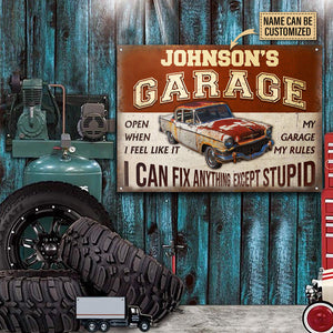 Personalized Auto Mechanic Garage I Can Fix Anything Customized Classic Metal Signs