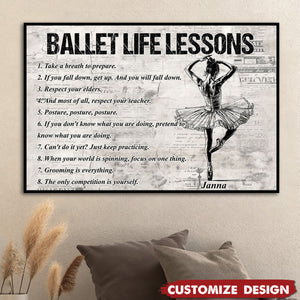 Personalized Ballet Life Lessons Poster-Gift For Ballet Lovers