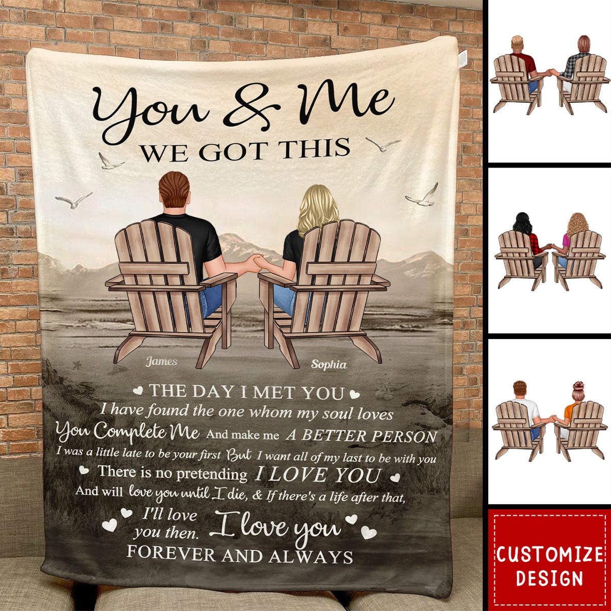 The Day I Met You Couples - Personalized Blanket