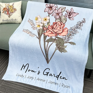 Grandma / Mom's Garden is Her Children Customized Blanket