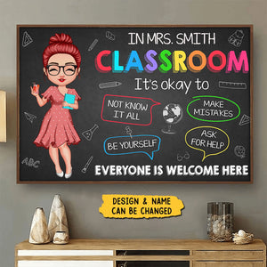 In This Classroom It's Okay To - Personalized Poster