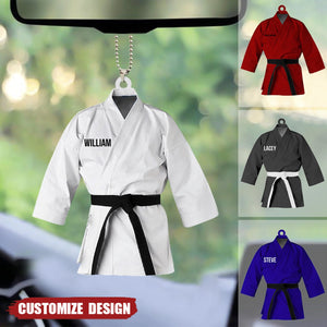 Personalized Karate Uniform Car Ornament