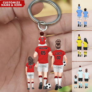 Personalized Soccer Family Keychain - Gift For Soccer Lover