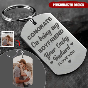 Congrats On Being My Husband You Lucky Guy - Personalized Custom Necklace