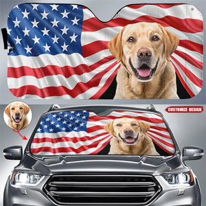 Custom Photo The Road To Heart Is Paved With Pawprints - Dog & Cat & Horse Personalized Auto Windshield Sunshade