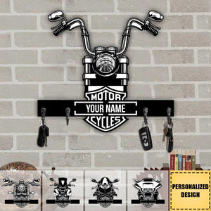 Motorcycle Gift: Custom Key Rack, Key Holder - Personalized For Bikers