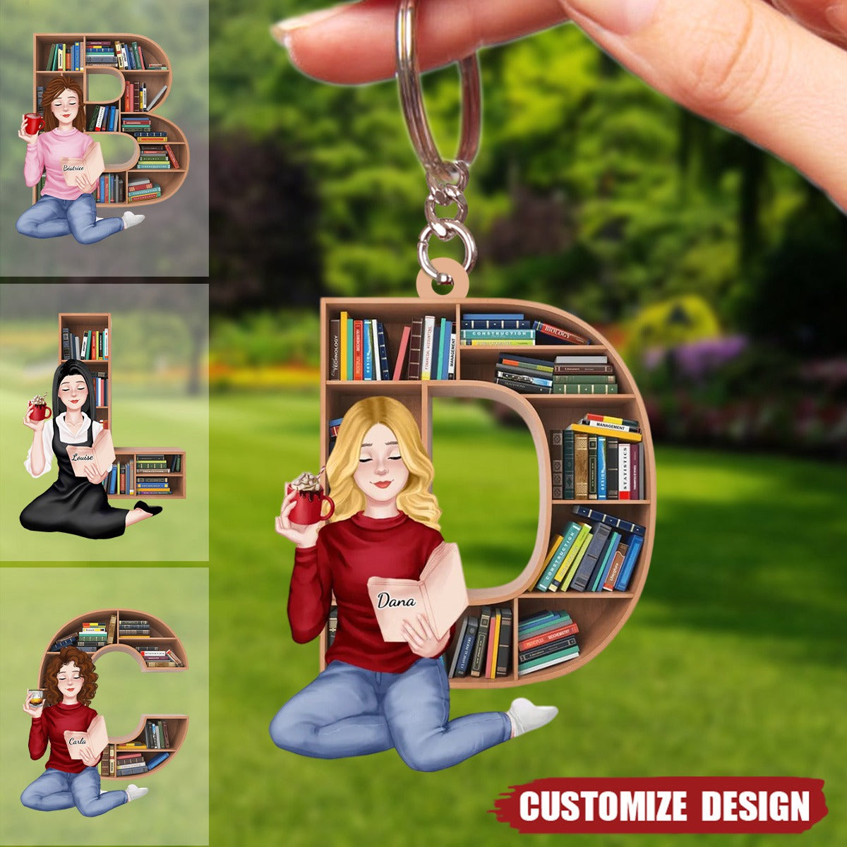 Just A Girl Who Loves Books, Personalize Keychain, Gifts For Book Lover