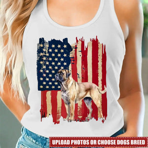 Personalized dog flag printed Tank Top gift for dog lovers