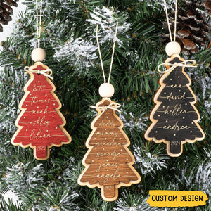 2024 New Release - Family Christmas Tree - Personalized Wooden Ornament