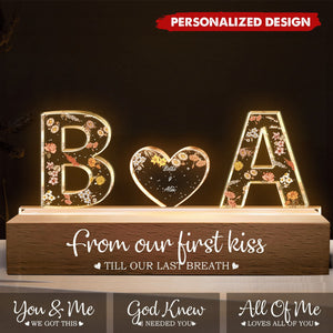 From Our First Kiss Till Our Last Breath-Personalized LED Night Light