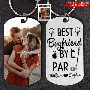 Best Husband By Par - Personalized Photo Stainless Steel Keychain