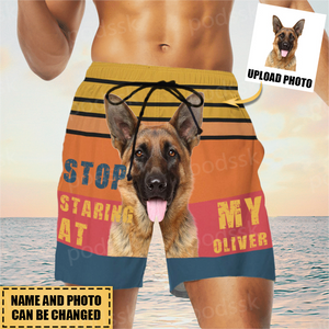 Personalized Stop Staring At My Pet/Upload Photo- Custom Trunks