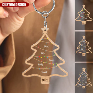 2024 New Release - Wish You A Wonderful Christmas - Personalized Acrylic Keychain - Gift For Family Members