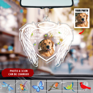 Your Wings Were Ready But My Heart Was Not - Personalized Acrylic Photo Car Ornament