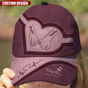 Couple Holding Hands Personalized Classic Cap