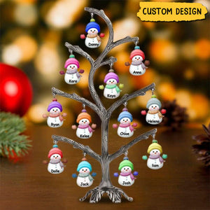 Personalized Christmas Snowman Tree Ornament