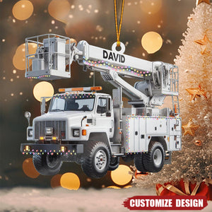 Personalized Lineman truck Ornament -Gift For Lineman - 2024 New Release