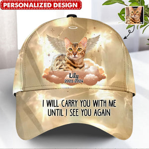 Memorial Upload Pet Photo, Your Light Will Always Shine In My Heart Personalized Classic Cap