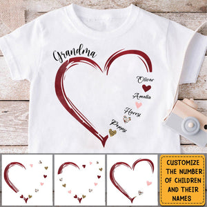 The Best Grandma In The World - Family Personalized Custom Unisex T-shirt, Hoodie, Sweatshirt - Mother's Day, Birthday Gift For Grandma