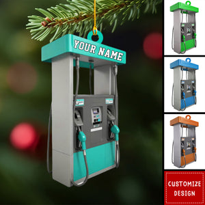 Personalized Gas Pump Christmas Ornament, Gas Station Ornament Decor - 2024 New Release