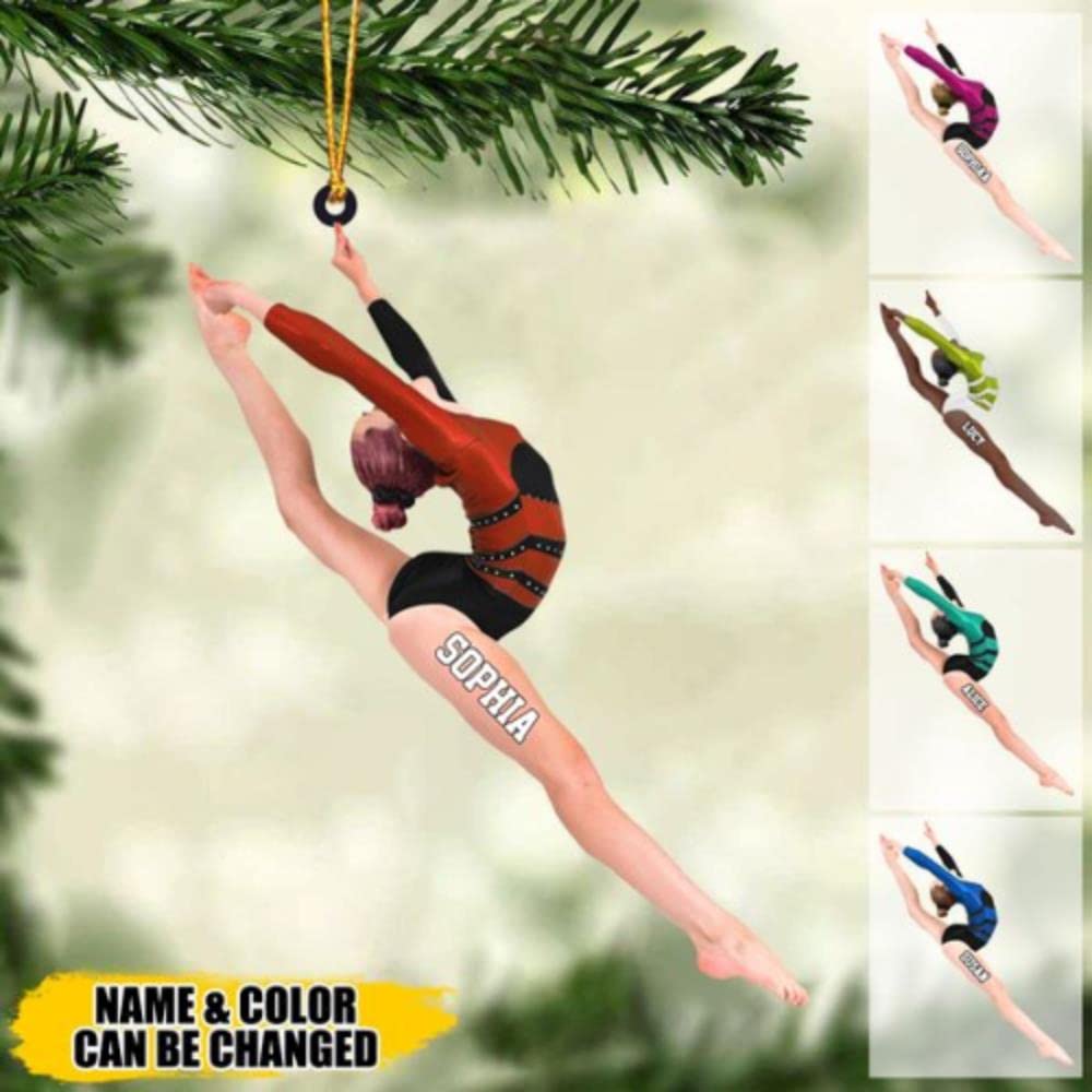 Personalized Gymnastics/Dancing Acrylic Christmas Ornament - Gift For Gymnasts