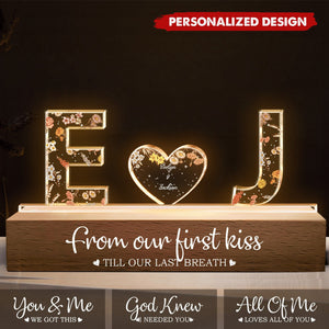 From Our First Kiss Till Our Last Breath-Personalized LED Night Light