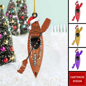 Personalized Kayak Acrylic Christmas Ornament Gift For Water Sports Lovers - 2024 New Release