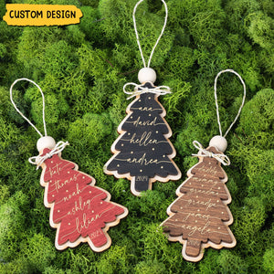 2024 New Release - Family Christmas Tree - Personalized Wooden Ornament