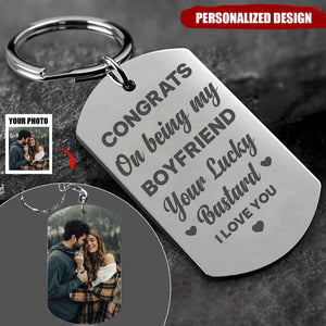 Congrats On Being My Husband You Lucky Guy - Personalized Custom Necklace