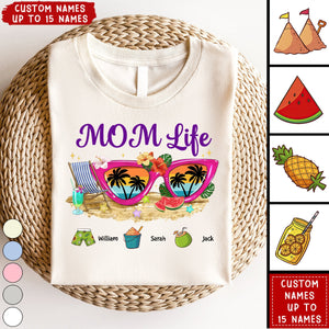 Nana Mimi Grandma Life Sunglasses Beach Vibes Summer Vacation Personalized T-Shirt