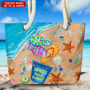 Nana's Beach Buddies Summer Flip Flop - Personalized Beach Bag - Gift for Grandmas Moms Aunties