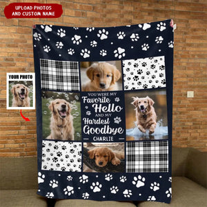 Custom Photo You Were My Favorite Hello And My Hardest Goodbye - Memorial Personalized Custom Blanket