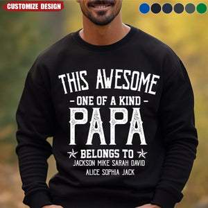 This Awesome Papa/Dad Belongs to Kids Sweatshirt