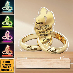 God Has Made Us For Each Other - Couple Personalized Shaped 3D LED Light - Gift For Husband Wife, Anniversary