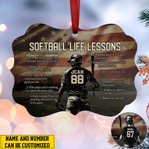 2024 New Release Personalized Softball Christmas Wood Ornament Gift For Softball Lovers