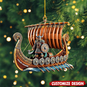 Personalized Viking Ship Christmas Ornament Gift For History Enthusiasts-2024 New Release