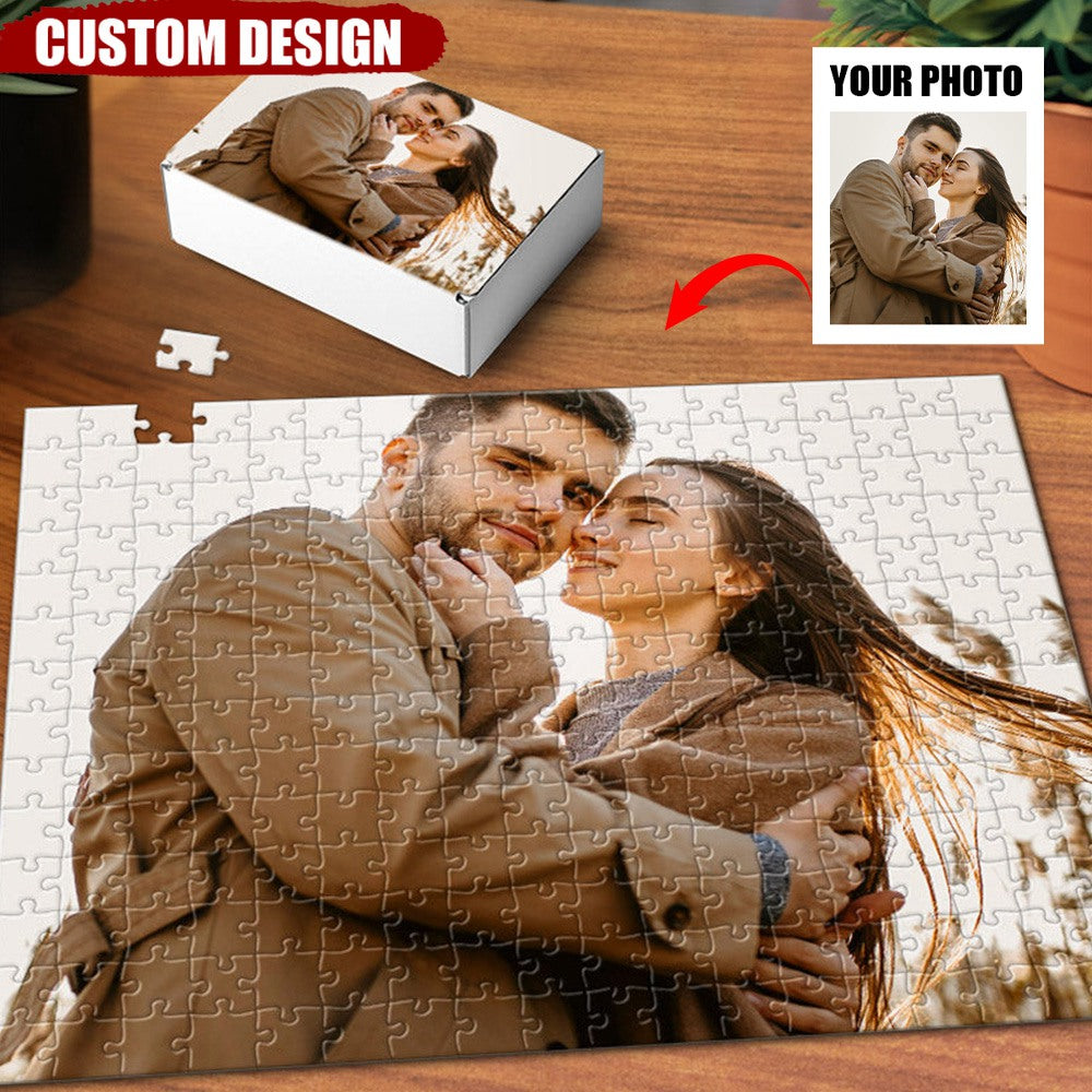 Personalized Human And Pet Photo Jigsaw Puzzle