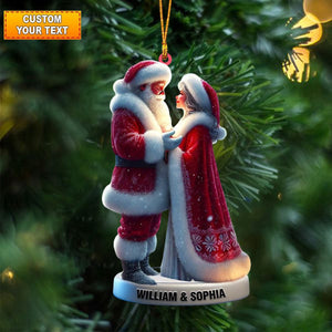 Personalized Santa and Mrs. Claus Christmas Ornament, Gift For couple - 2024 New Release