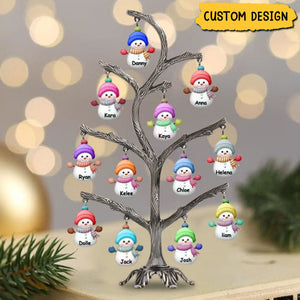 Personalized Christmas Snowman Tree Ornament