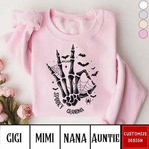 Personalized Spooky Sweatshirt Gift Idea For Grandma/ Mother