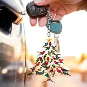 Hummingbird Christmas Keychain-Gifts For Hummingbird Lover