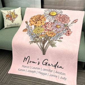 Grandma / Mom's Garden is Her Children Customized Blanket