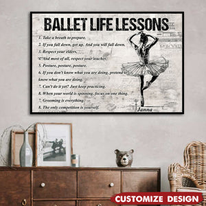 Personalized Ballet Life Lessons Poster-Gift For Ballet Lovers