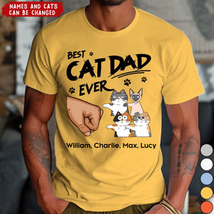 Certified Best Cat Dad Personalized Shirt, Funny Father's Day Gift For Cat Dad