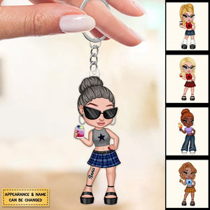 Y2K Fashion Girl Personalized Acrylic Keychain